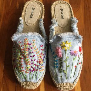 Hand-Embroidered Soludos Espadrille Mules